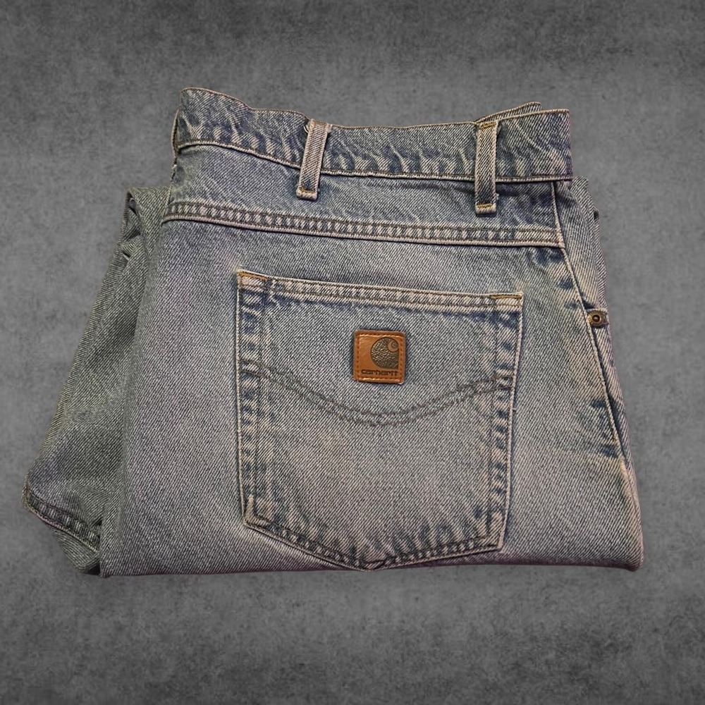 Carhartt Denim Baggy Jeans Mens 40x28 Blue Vintage Y2K Streetwear Relaxed Fit